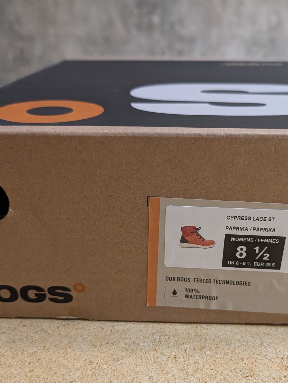 NEW IN BOX BOGS Cypress Lace ST Paprika Waterproof Boots with Safety Toe 8.5 - Picture 3 of 7